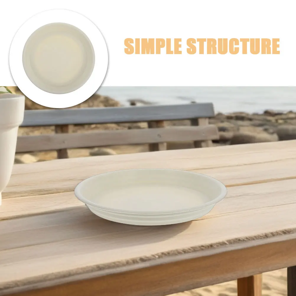 4 قطعة أصيص زهور بلاستيكي مستدير قاعدة سميكة زارع الصحون مانعة للتسرب المياه الماسك بالتنقيط الصواني حديقة داخلية في الهواء الطلق