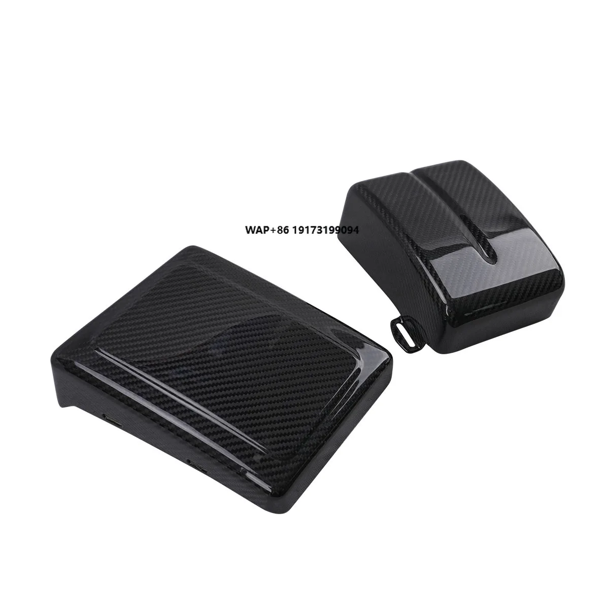 3K Twill Glossy Carbon Fiber Motorcycle Battery Computer Cover Black for Dyna 2006-2017