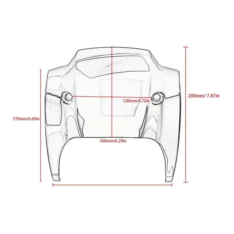 دراجة نارية قصيرة الجبهة قناع المصباح هدية غطاء ل V-قضيب ليلة قضيب العضلات 2002-2011 استبدال الملحقات