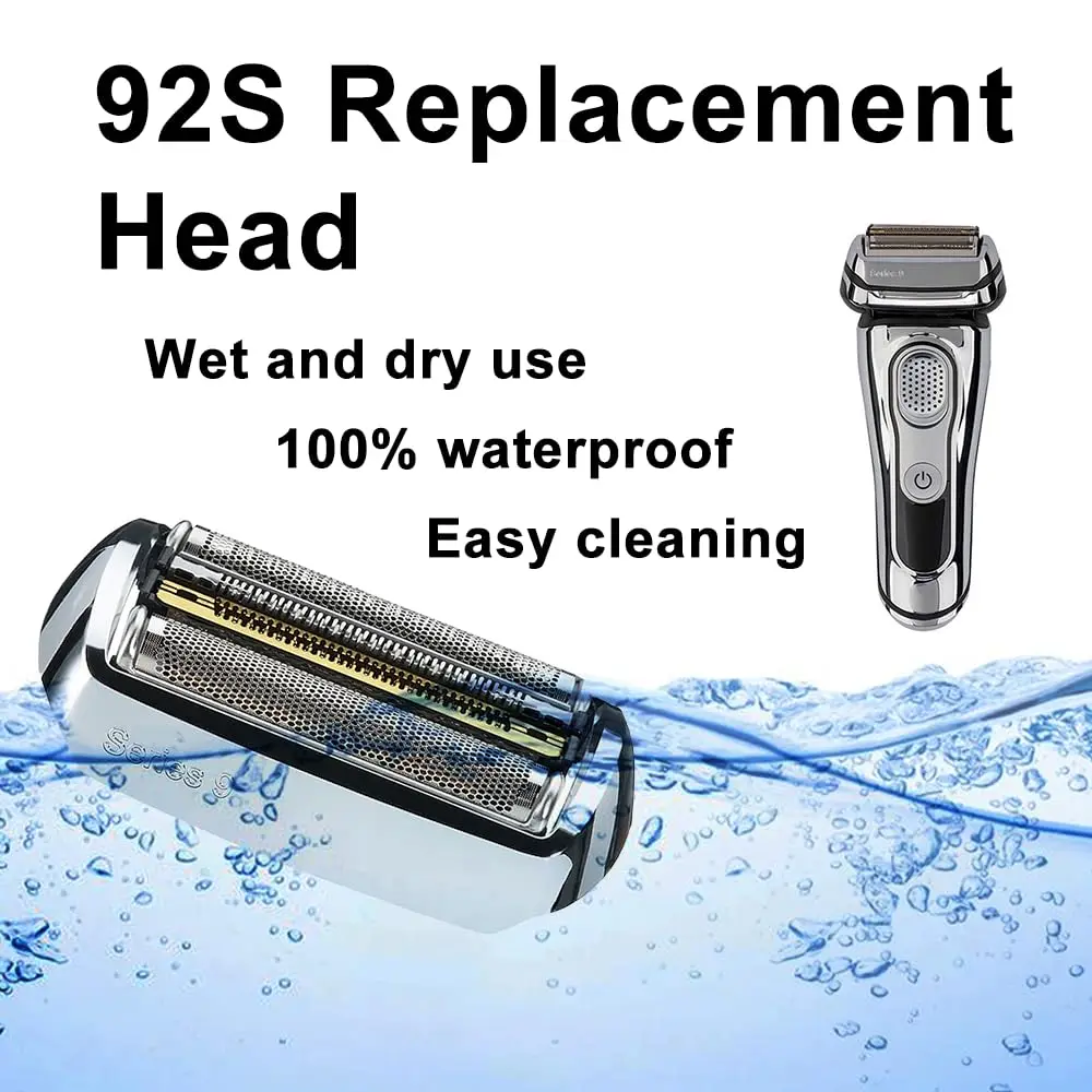 Series 9 Electric Shaver Replacement Foil and Blade 92B, 92B Shaving and Hair Removal Razor Blades