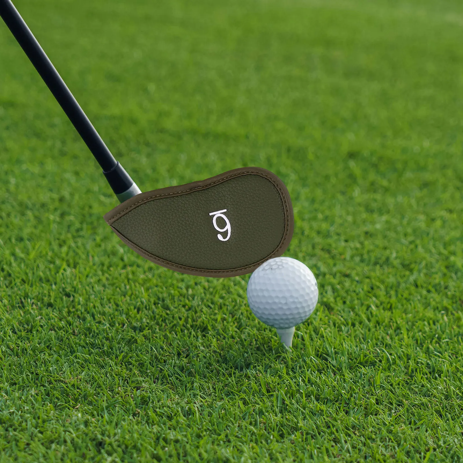 

12Pcs Golf Club Head Covers Fake Reusable Iron Sleeves with Numbering System Secure Fit for All Iron Heads