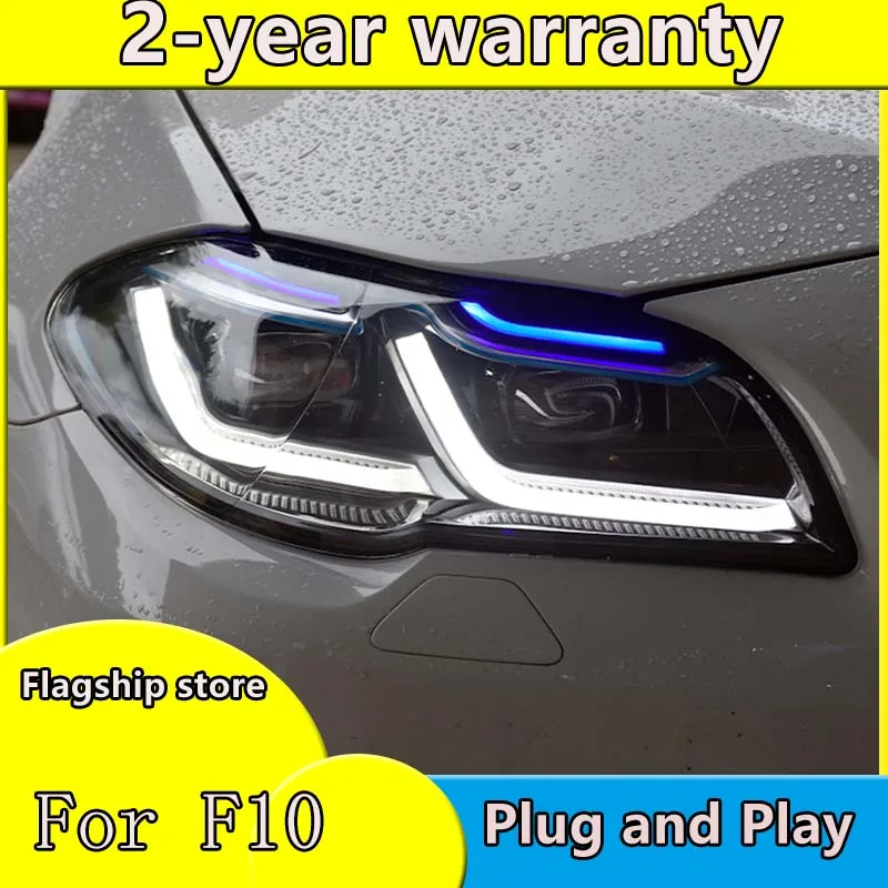 Car Styling Head Lamp for BMW F10 Headlights 2010-2016 F18 LED Headlight 520i 525i 530i 535i F11 Projector Lens DRL