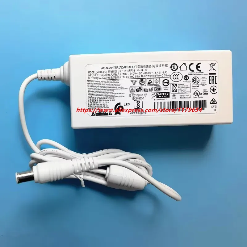 الأصلي 19 فولت 2.53A 48 واط شاحن محول التيار المتردد لشاشة LG 19 "20" 22 "23" 24 "27" 29 "مصدر الطاقة LCAP35 LCAP45 ​   DA-48F19