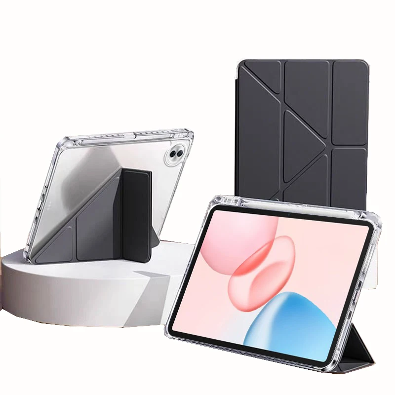 

Чехол для Huawei Honor Pad 10 (2025) с магнитной застежкой, тройным сложением, слотом для стилуса, для моделей HEY3-W00/HEY3-W10, 12.1 дюйма, с функцией автоматического включения/выключения экрана