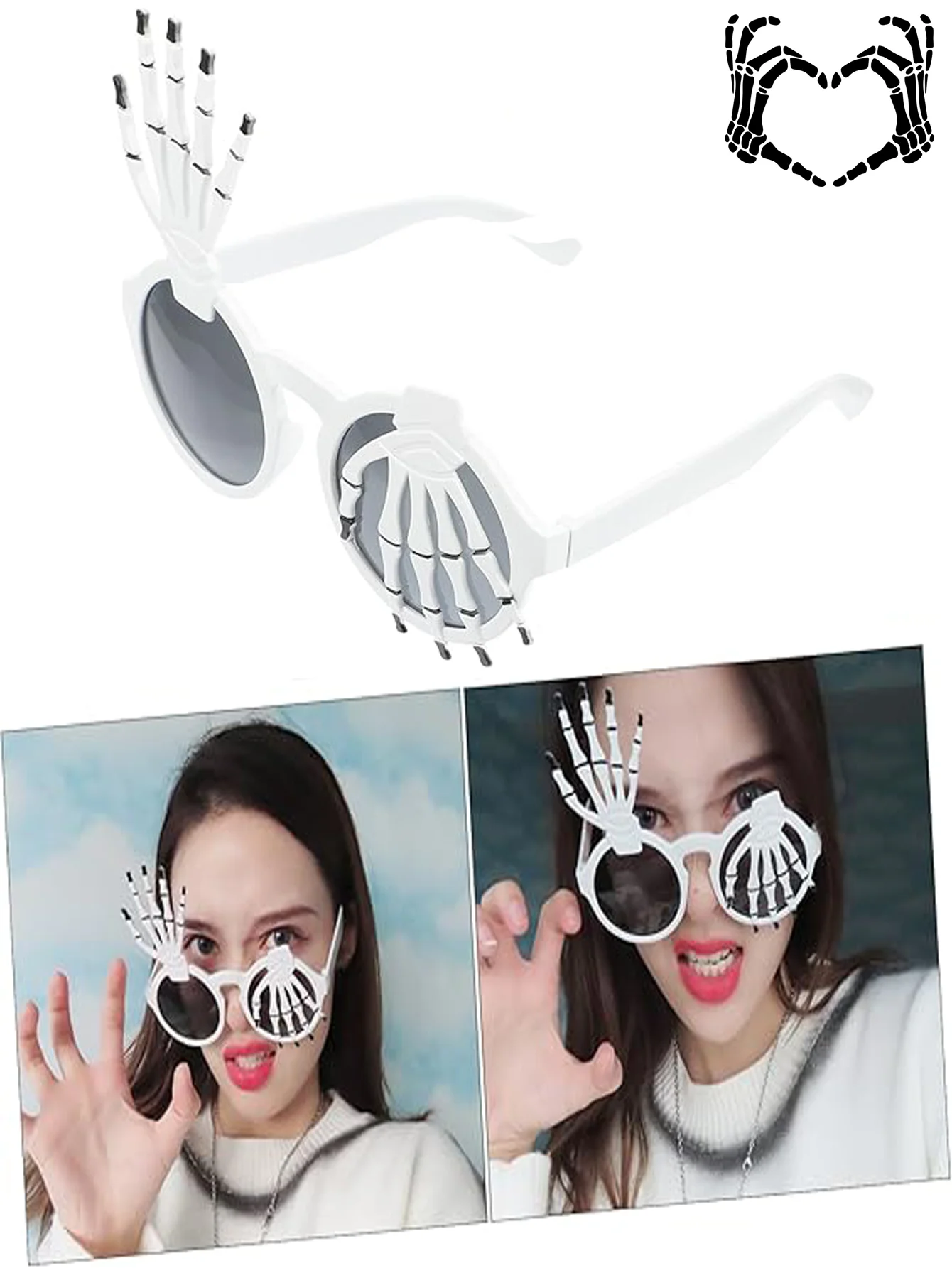 Halloween Mode Brille Neuheit Cosplay Party Requisiten Foto Zubehör Party Gefälligkeiten für Weihnachten Einzigartiges Design Linsen Dekor – Detail 7