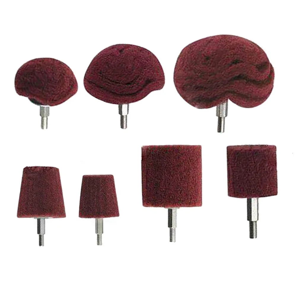 

7pcs Mushroom-Shaped Nylon Polishing Wheels Scouring Pad Grinding Sanding Head Buffing Polishing Wheel For Rust Removal & Metal