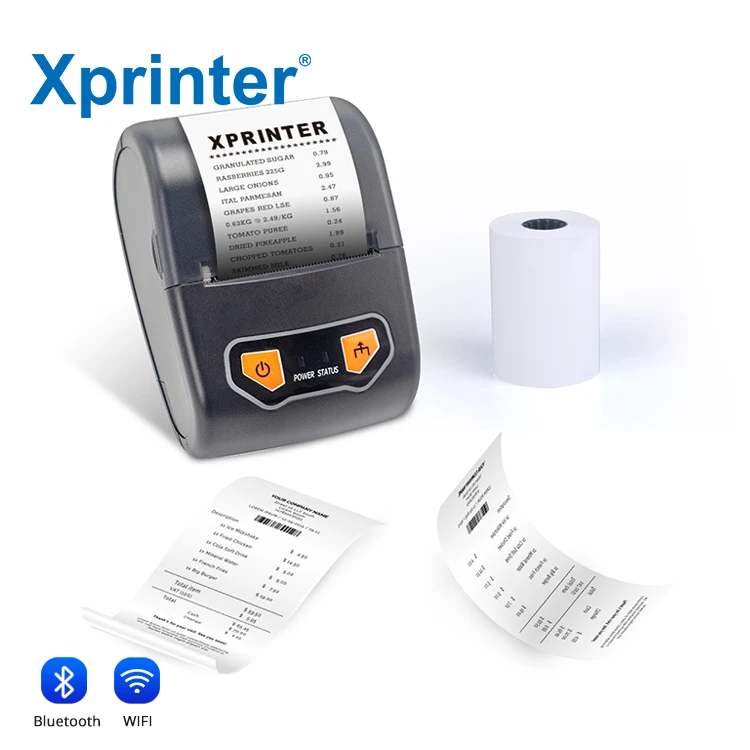 Xprinter XP-P502A Hand Held Printer Portable Support QR Code/PDF 417 2D Barcode Printing Receipt Thermal Printer