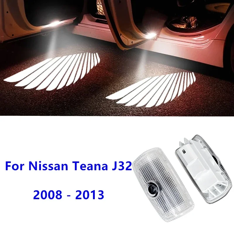 2Pcs Car Courtesy Lights LED Door Projector Ghost Shadow Lamp Accessories For Nissan Teana J32 2008 2009 2010 2011 2012 2013