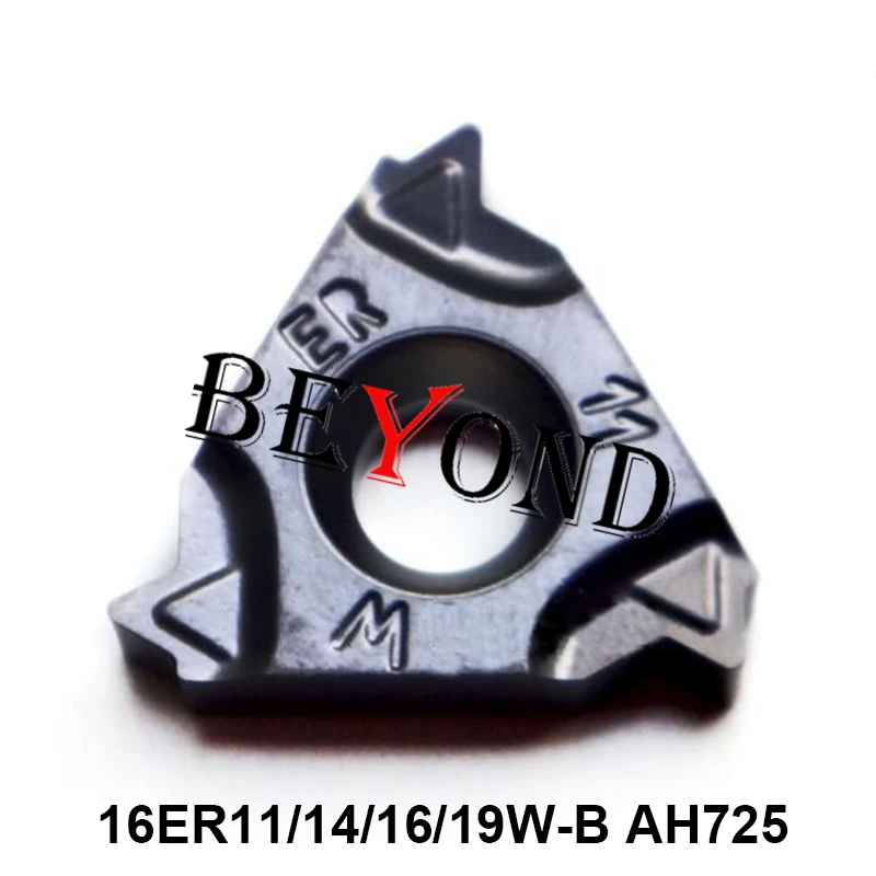 11W-B สำหรับ16IR 16ER 14W 16W 19W คาร์ไบด์แบบเกลียวดั้งเดิม AH725 100% CNC 16ER11W 16ER14W 16IR11W16IR14W เครื่องตัด10ชิ้น/กล่อง