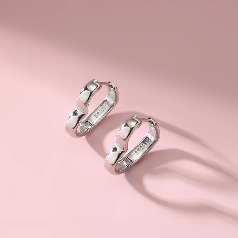 925 Sterling Silber Herz-Ohrringe für Frauen, Schlichte Elegante Hochzeitsschmuck-Accessoires – Detail 3