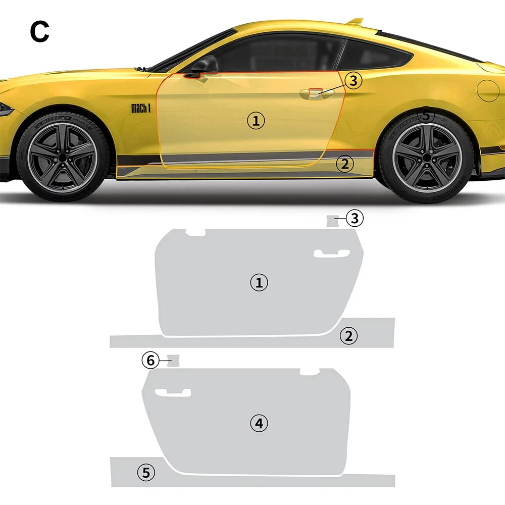 

Для Ford Mustang Mach-E GT 2022-2023: Защитная пленка из ТПУ, самовосстанавливающаяся прозрачная пленка (Clear Bra), предварительно вырезанная, PPF, для кузова, устойчивая к царапинам