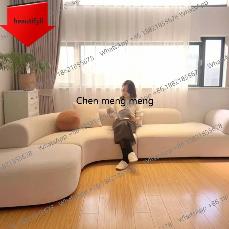 

a44 Французский минималистичный угловой тканевый диван для гостиной, современная, маленькая квартира, арт L, ваби особой формы говорит кремовый ветер