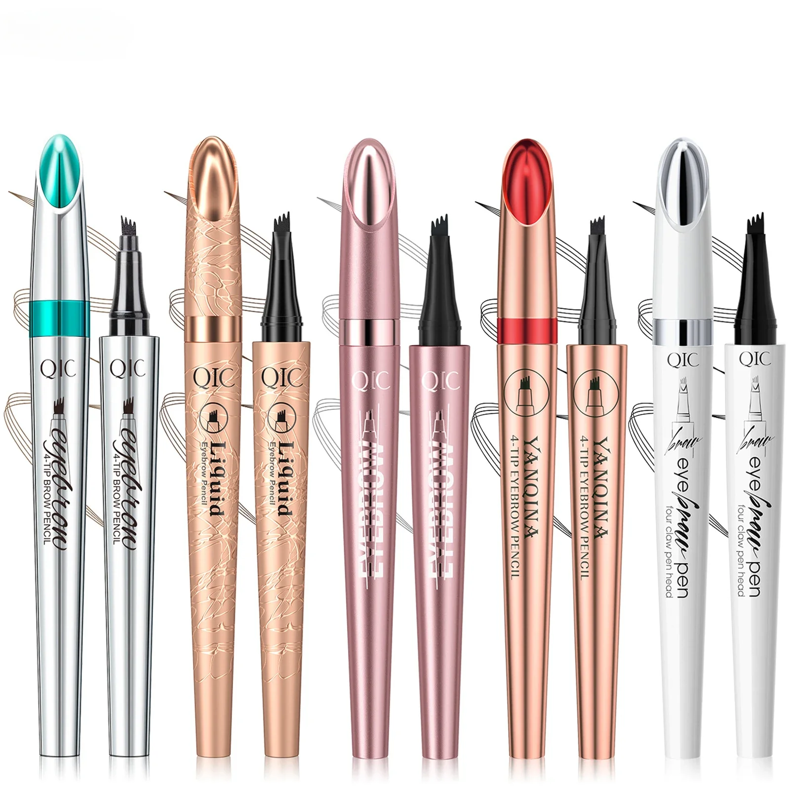 

Four-headed Eyebrow Pencil Imitation Wild Eyebrow Waterproof and Non-smudging Four-claw Bifurcated Liquid Eyebrow Pencil