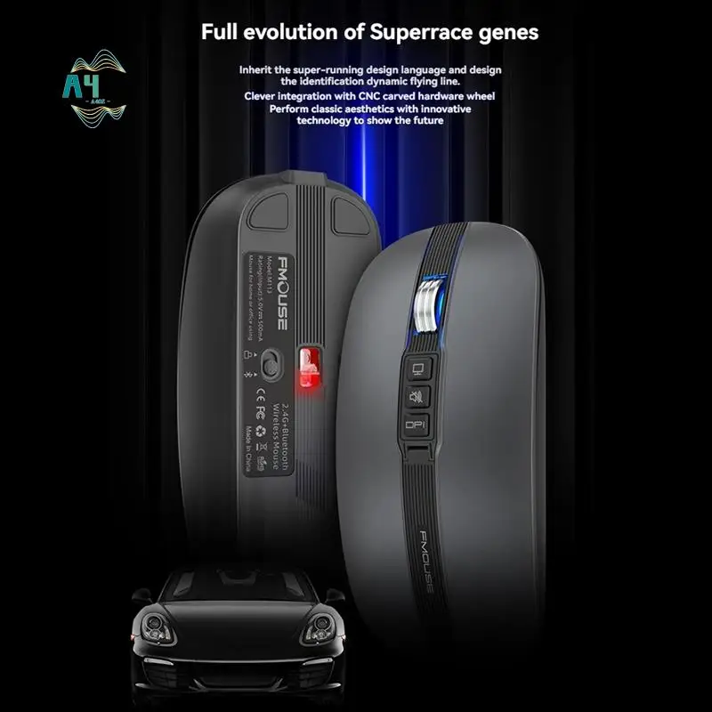 

A40Z-беспроводная Bluetooth-мышь 2,4G, беспроводная офисная мышь, планшетный ПК, ноутбук, двухрежимная USB-зарядная мышь для ноутбука