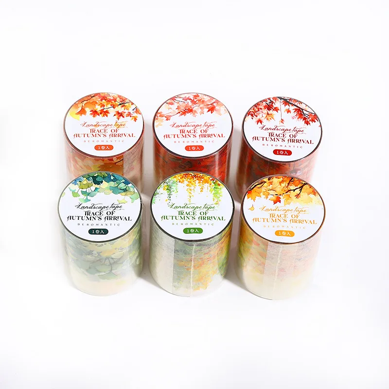 

10 шт./лот, декоративные клейкие ленты, осенние знаки, декоративные японские наклейки для скрапбукинга и домашних животных