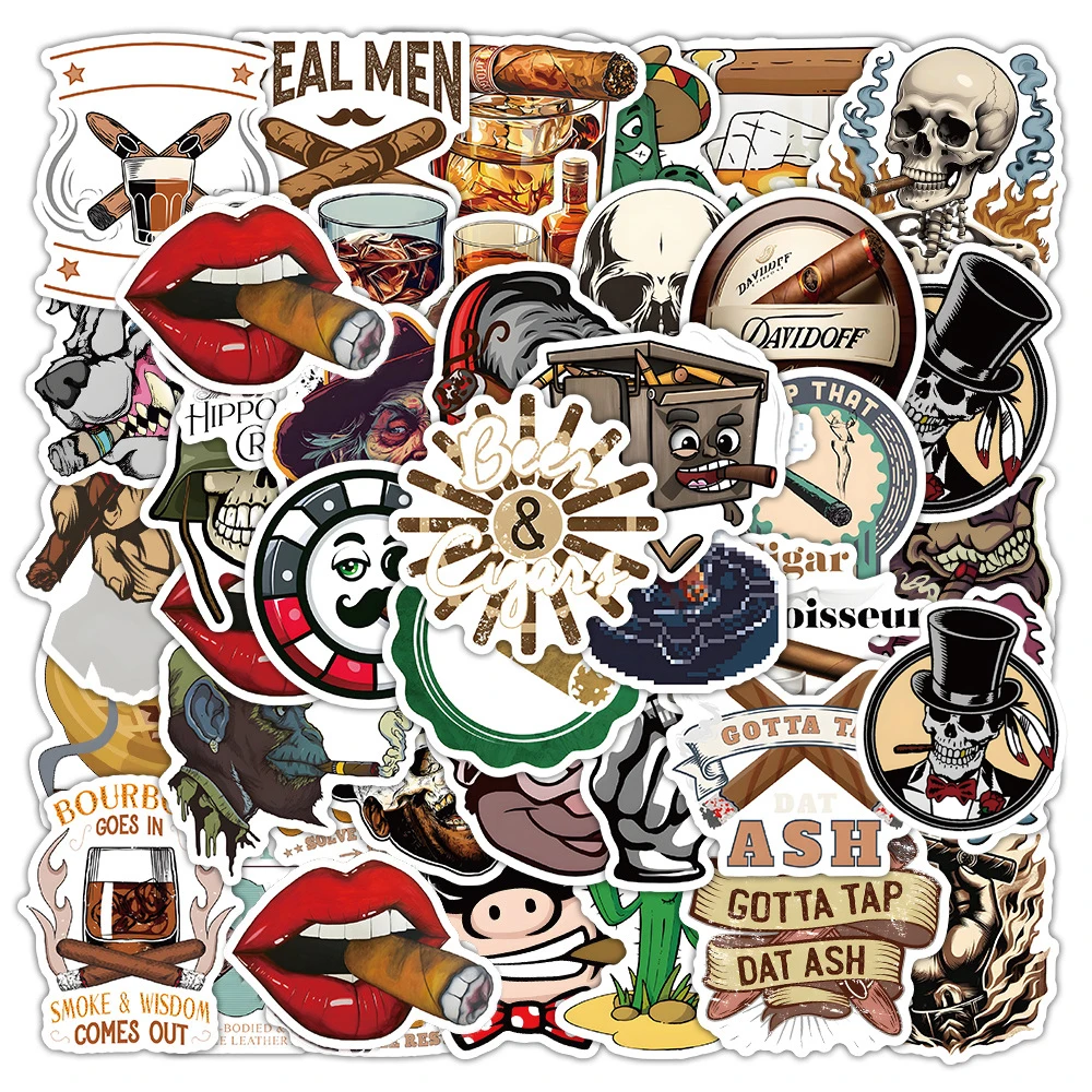 10/30/54pcs Cartoon Sigaar Stickers Cool Roken Sigaretten Decals Speelgoed DIY Motorfiets Bagage Laptop Auto grappige Decoratie Sticker