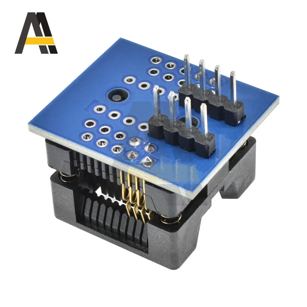 SOP8 To DIP8กว้างที่นั่งกว้าง150mil 200mil Programmer SOP8อะแดปเตอร์ซ็อกเก็ตสีฟ้า/สีเขียวสำหรับ EZP2010 CH341A SO8 Dip 8