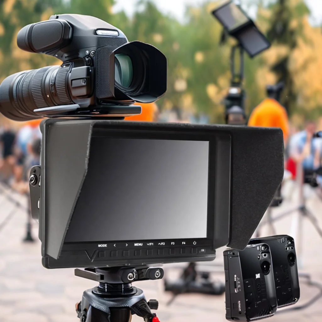 High Quality 1920x1200 7 Inch Battery Powered HD-MI LCD  For Camera With Sun Shade-Camera Accessories