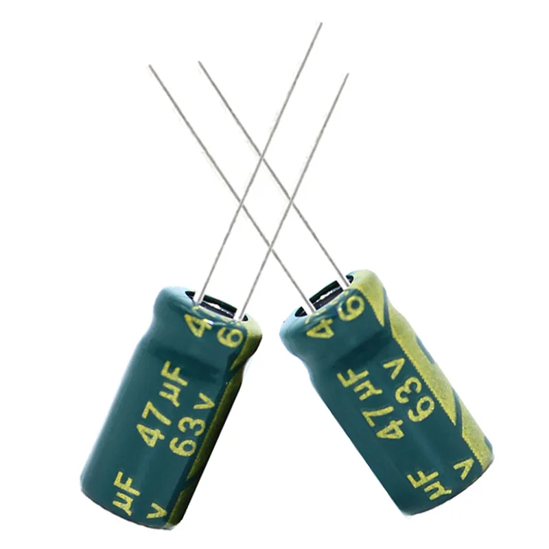 50PCS Aluminum Electrolytic Capacitor 63V47UF 8*12MM New