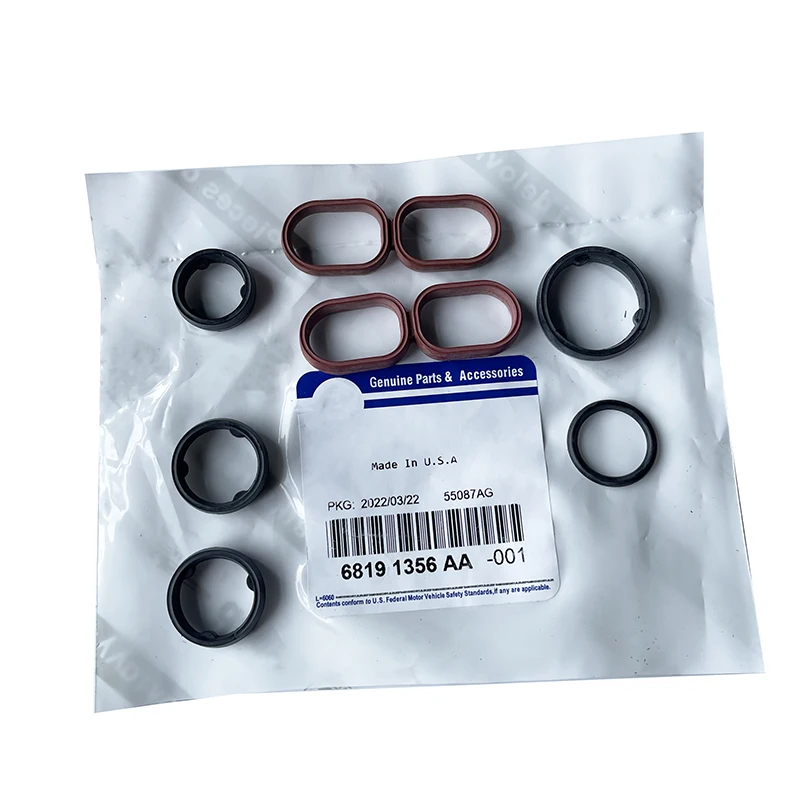 New Genuine One Set Oil Cooler Adapter O Ring Seal Kit 68191356AA For Wrangler Grand Cherokee 3.6L 2014 - 2015