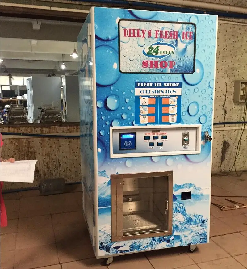 OEM 280KG/Day Automatic ice cube vending machine ice maker vending machine 24 hour service for sale