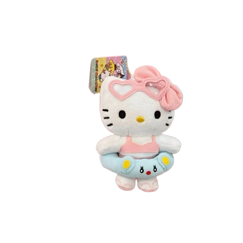 

Kawaii Sanrio Hello Kitty Hawaiian Vacation Doll Doll with A Swim Ring Fashion Accessory