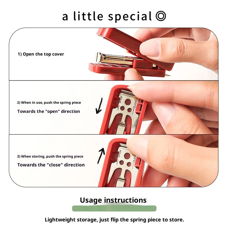 KOKUYO Mini Portable Stapler,Binding Of Students' Multifunctional  Test Paper Materials,Suitable 10# Staple Pin Office Assistant