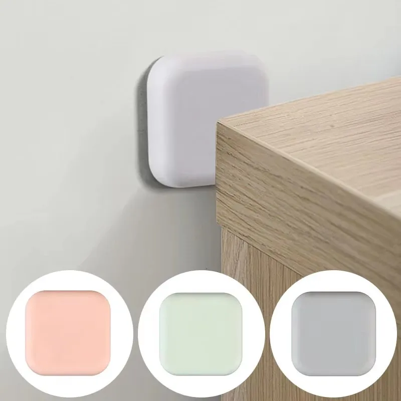 Door Stop Nordic Safety Supplies Silicone Self-adhesive Door Stopper Wall Protection Buffer Protective Plug Silencer Home