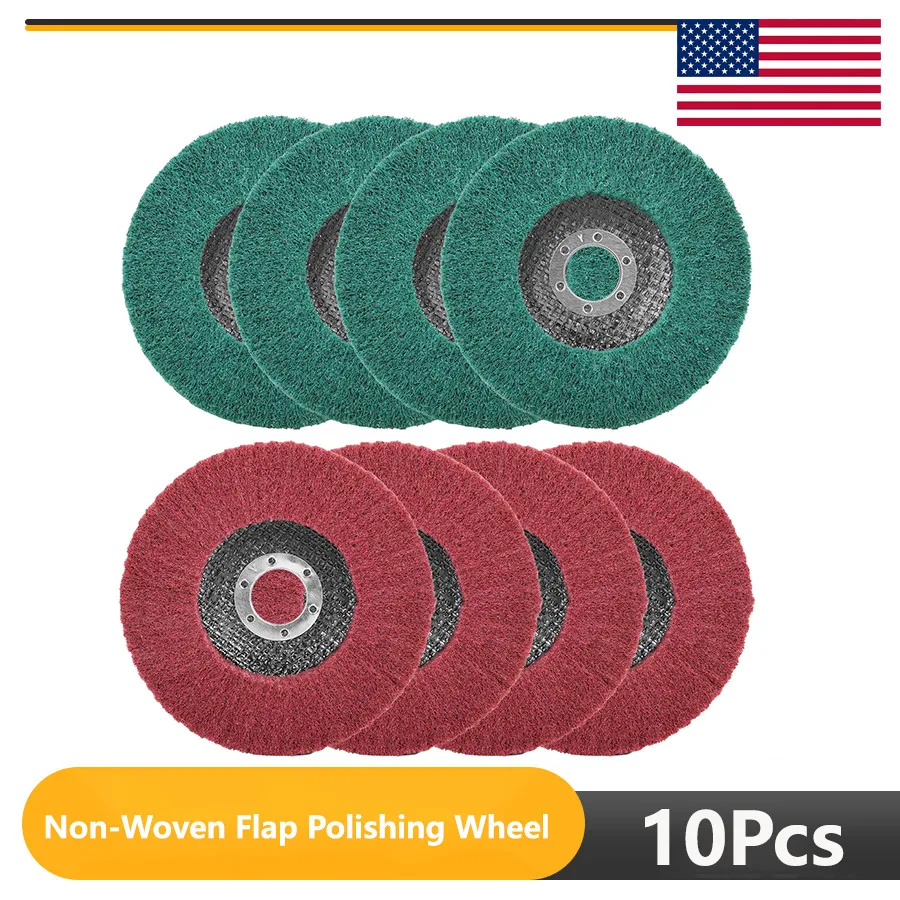 

Non-Woven Flap Polishing Wheel Disc for Angle Grinder Metal Wood Rotating 4.5In