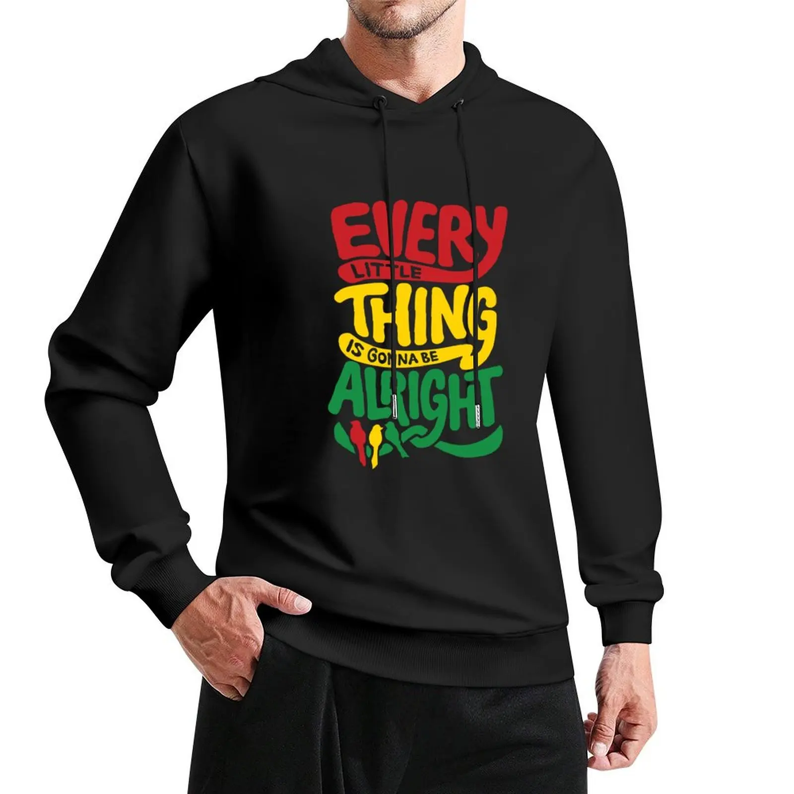 Every Little Thing is Gonna Be Alright Bird Three Birds Singing T-Shirt For Men Women Pullover Hoodie