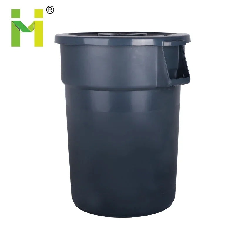 Indoor Plastic Garbage Can Round Wastepaper Waste Basket Bin 120L Plastic Trash Can 120 Liter Paper Basket HDPE