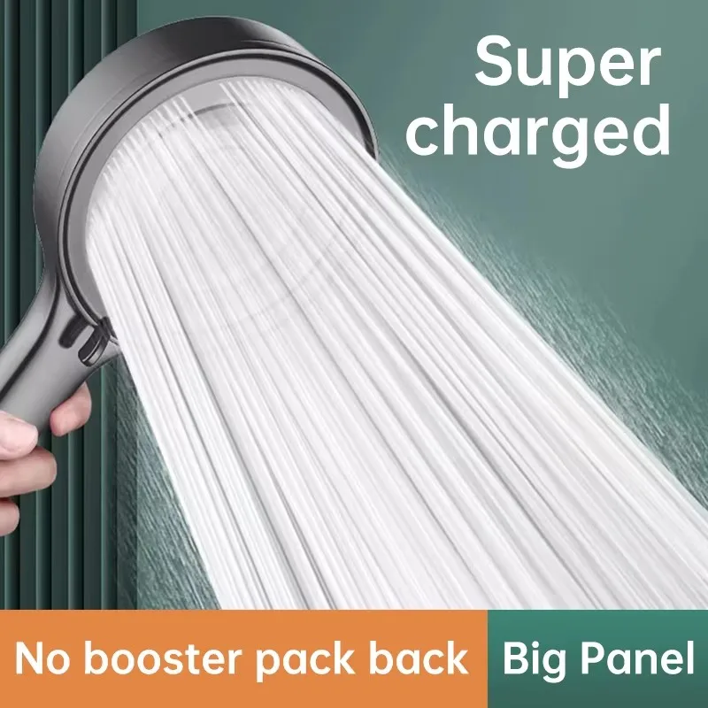 New 120mm Big Panel Musurjoy Bathroom Shower/Shower System Powerful Booster Spray Shower Head/5 Spout Modes/Large Panel Outlet