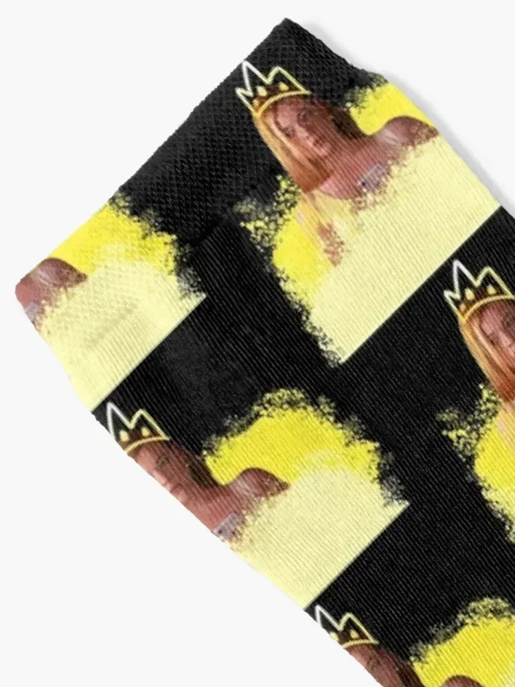 رذاذ أصفر مطلي شيف من الخلافة مع جوارب التاج الفاخرة السنة الجديدة جوارب رياضية جوارب ضغط الرجال النساء #2