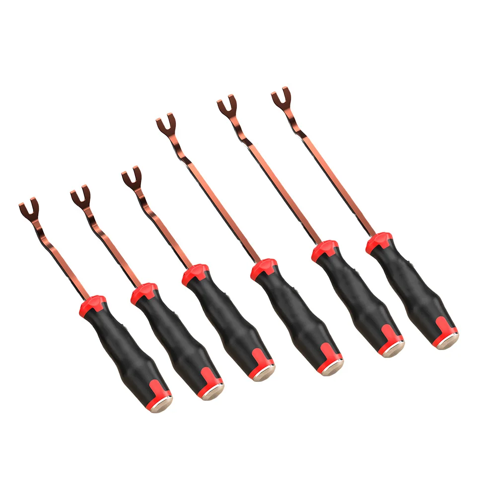 รถประตู Trim Removal ชุดเครื่องมือรถ Pry BUCKLE ไขควงยางหัวเข็มขัดแผงประตูพลาสติก Fixing Rocker Disassembly TOOL