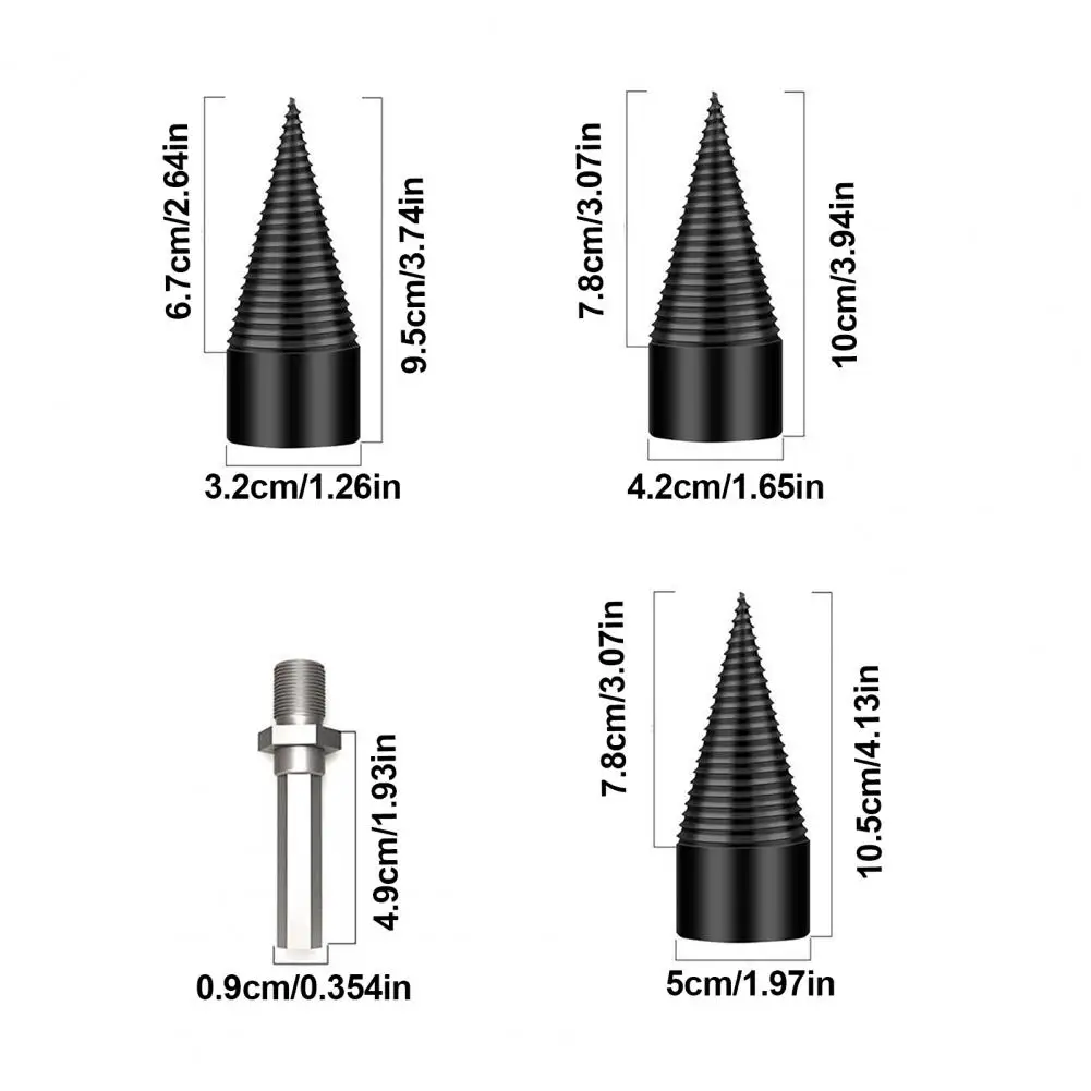 Robust 32/42/50MM Firewood Log Splitter Drill Bit, Hex Round Shank Handle, Tough Electric Hammer Splitting Bit for Kindling view 6