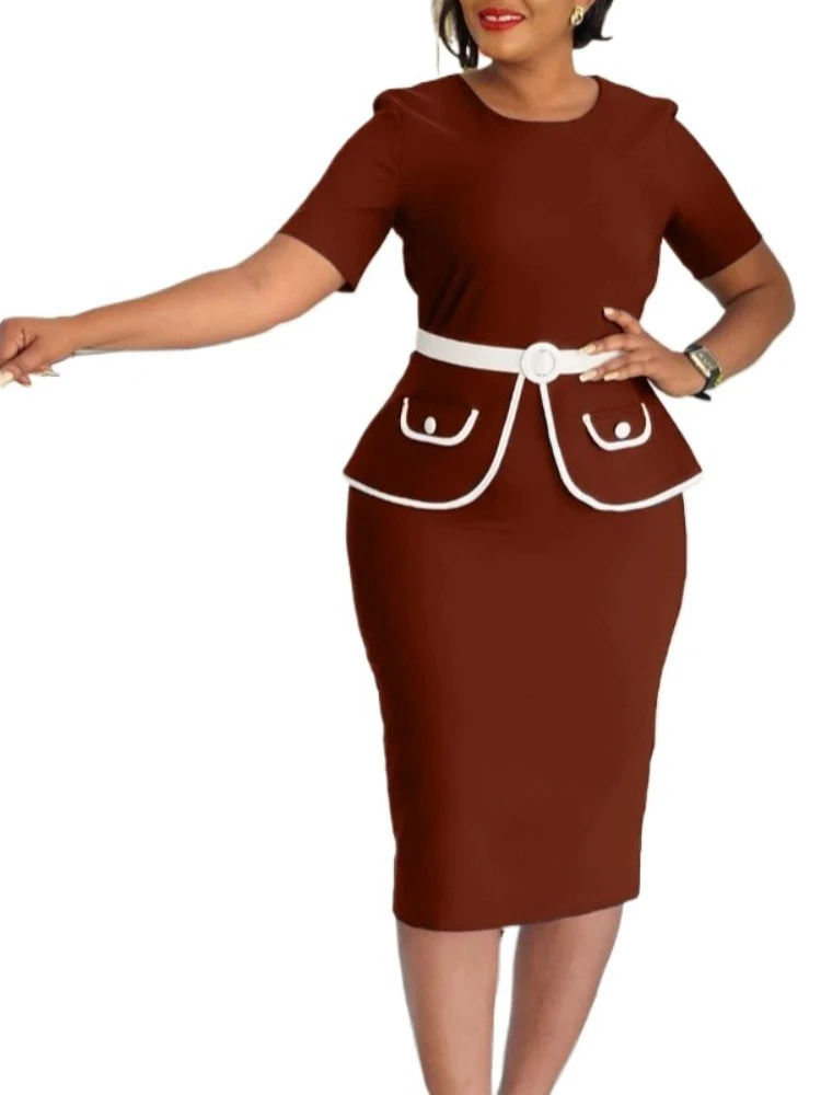 

S-3XL Dashiki African Dresses for Women Summer Elegant African Short Sleeve O-neck Party Evening Bodycon Dress Africa Clothing