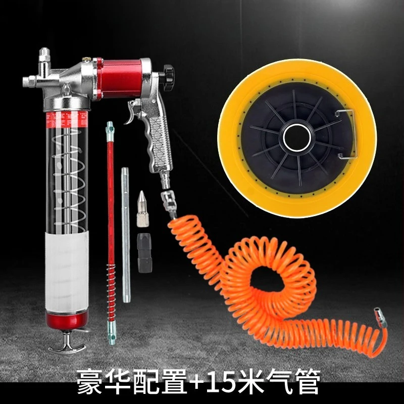 Pneumatic Lubricant Injector High Pressure Manual Auto Dual Mode Greasing Tool for Car Excavator