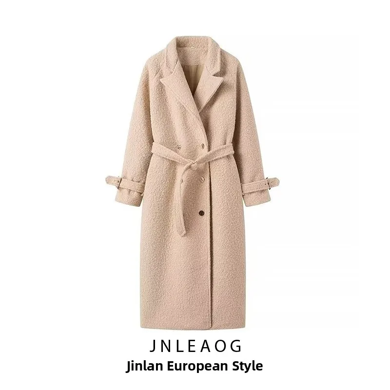 

JNLEAOG Autumn New Women's Faionable Casual Simple Knitwear Coat Street Sle Long Sve Polyester Fiber Versatile Outerwear
