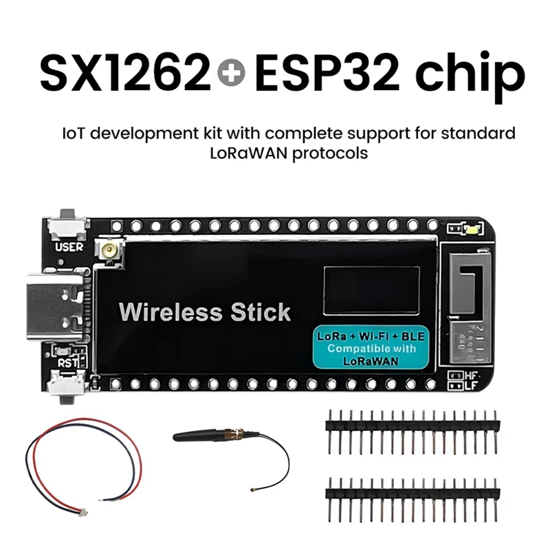

Плата разработки WIFI Bluetooth ESP32-S3 Wireless Stick V3 863-928 МГц LoRa WIFI Bluetooth Макетная плата с 0,49-дюймовым OLED