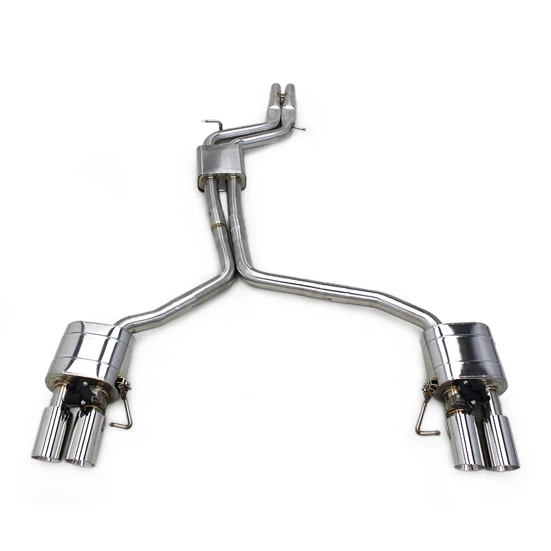 

OEM Catback Exhaust Pipes For Audi S4/S5 B8 B8.5 3.0T 2013-2019 Stainless Steel Muffler Valvetronic Chrome Silver Tips