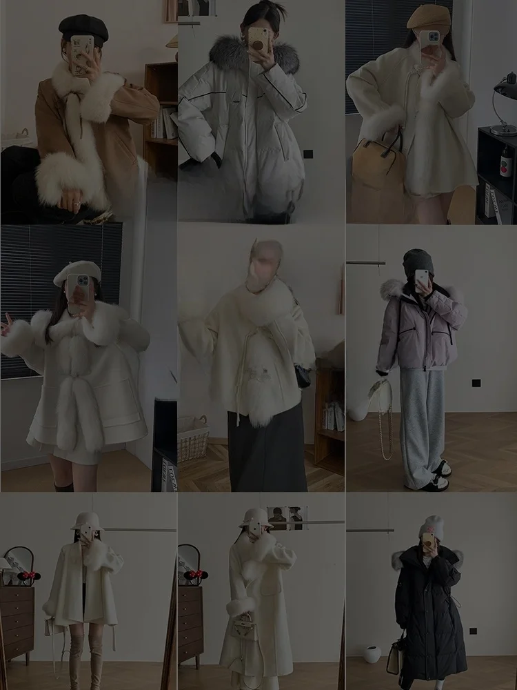 

Женская молодежная куртка MOTIMA с мехом, пуховик из утиного пуха, повседневный стиль, свободный крой, меховые вставки, без капюшона, зимняя коллекция, с дефектами