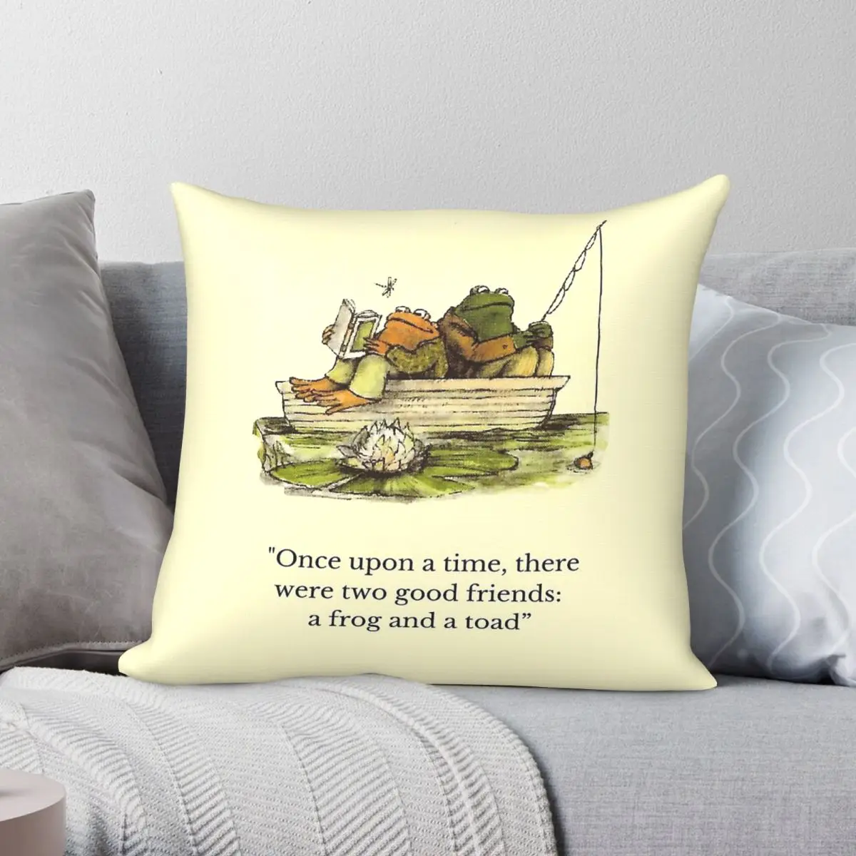 Frog And Toad Square Pillowcase Polyester Linen Velvet Printed Zip Decor Throw Pillow Case Sofa Cushion Cover Wholesale