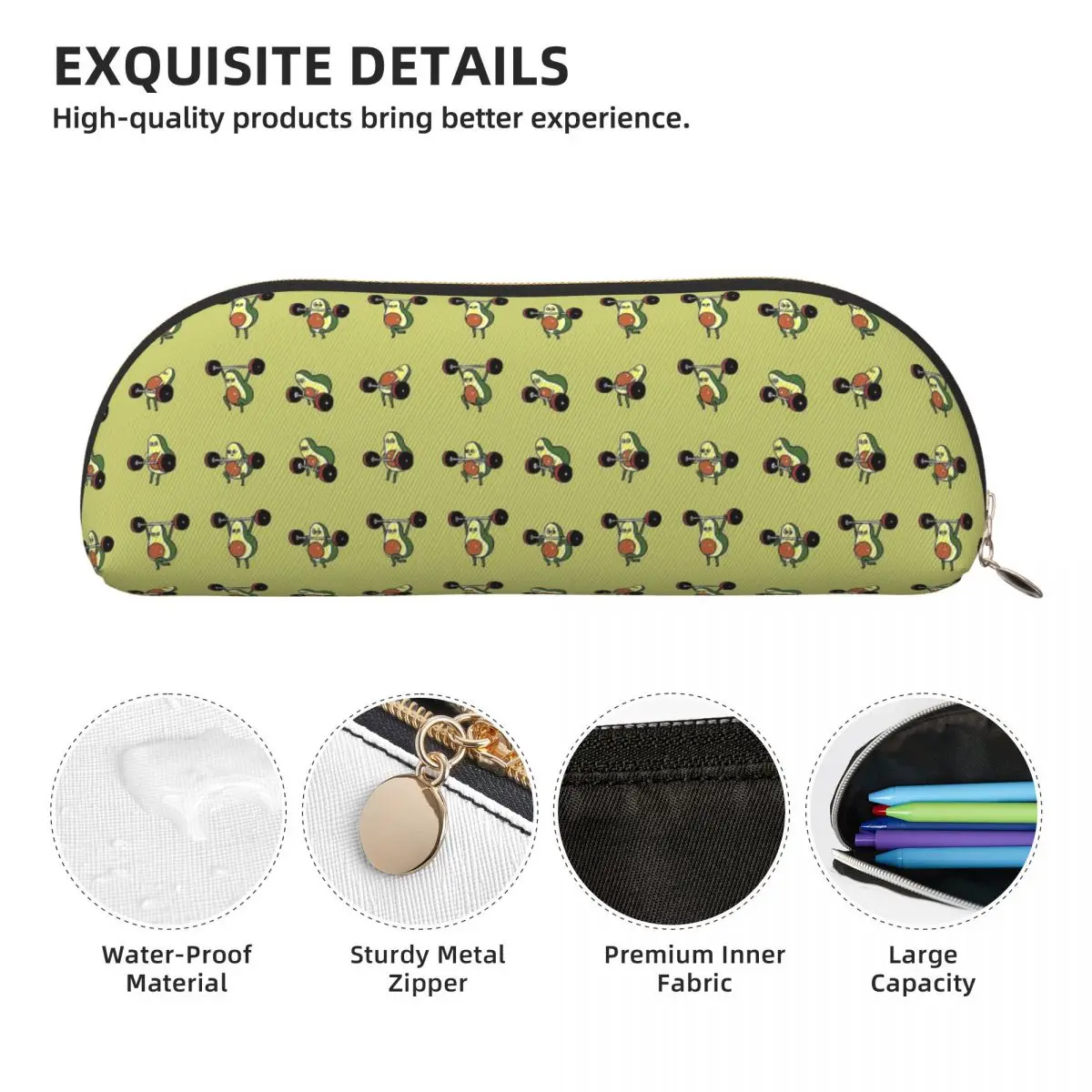 LIFTING пенал с авокадо, пенал для хранения канцелярских принадлежностей, большая вместительная коробка для ручек, сумка-карандаш для подарков Studen