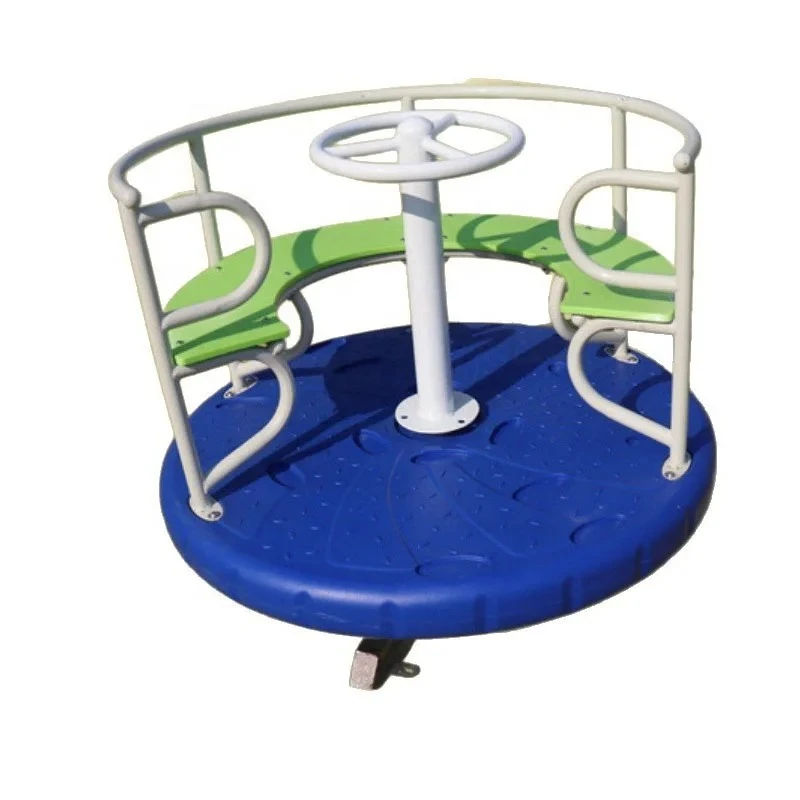 Outdoor swivel chair multi-player carousel | Metal turntable playground equipment | Unpowered carousel