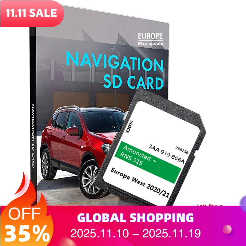 

Navigation Amunsted+ SD Card RNS 315 for Skoda Yeti Fabia Roomster Octavia Superb Rapid Vehicle 8GB Update Europe UK maps GPS