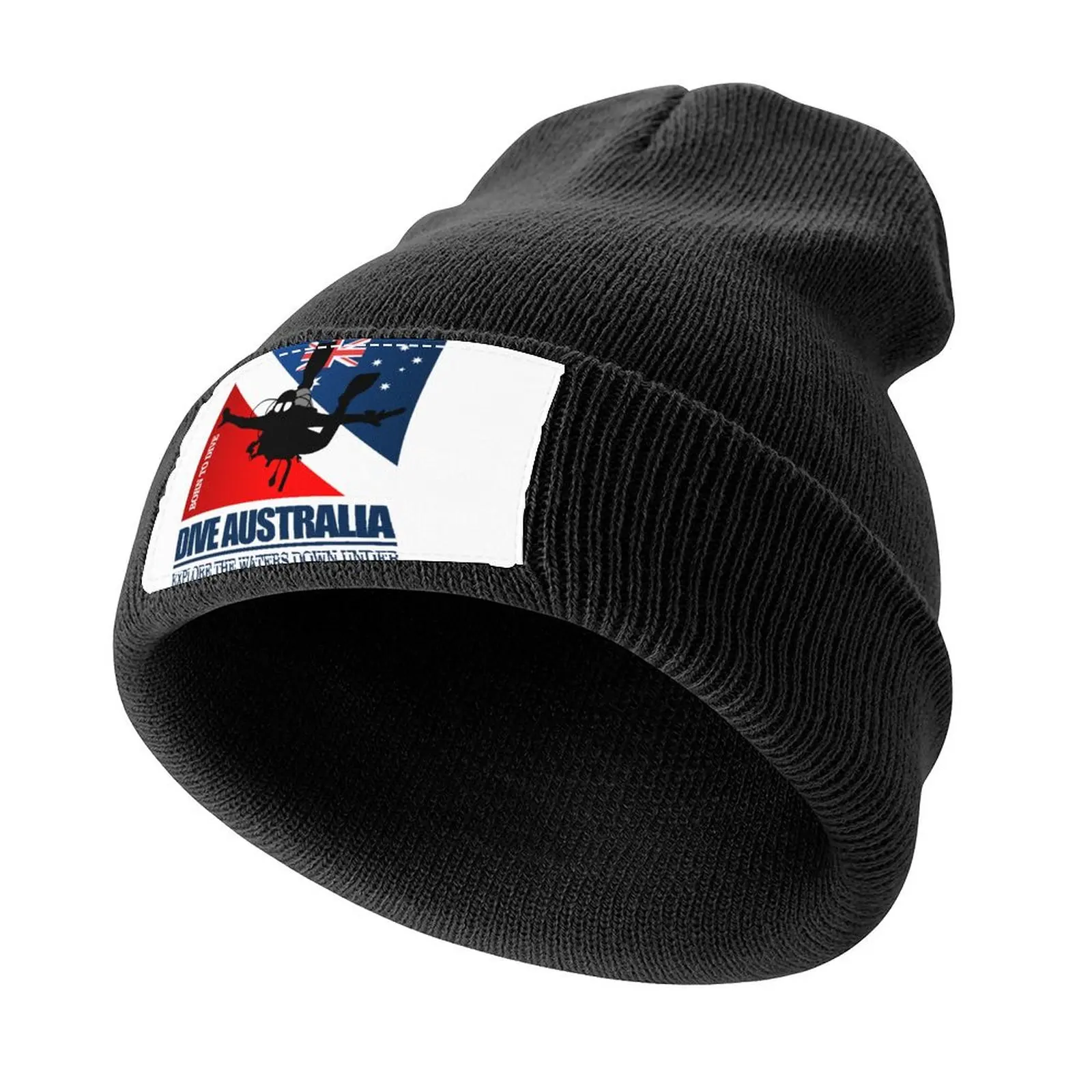 Dive Australia (DF2) Knitted Cap black Golf Hat Sunscreen Men Women's