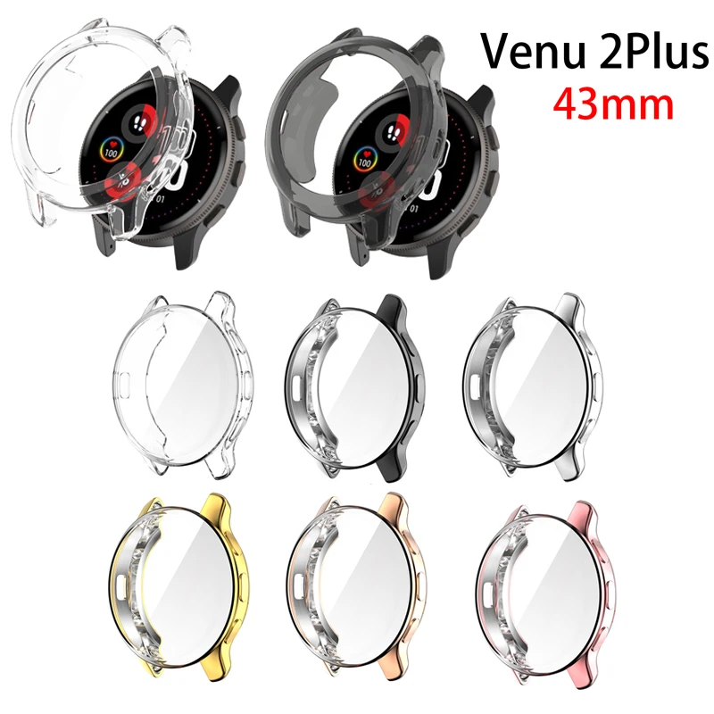 Slim Soft Plating TPU Case Cover For Garmin Venu 2 plus 43mm