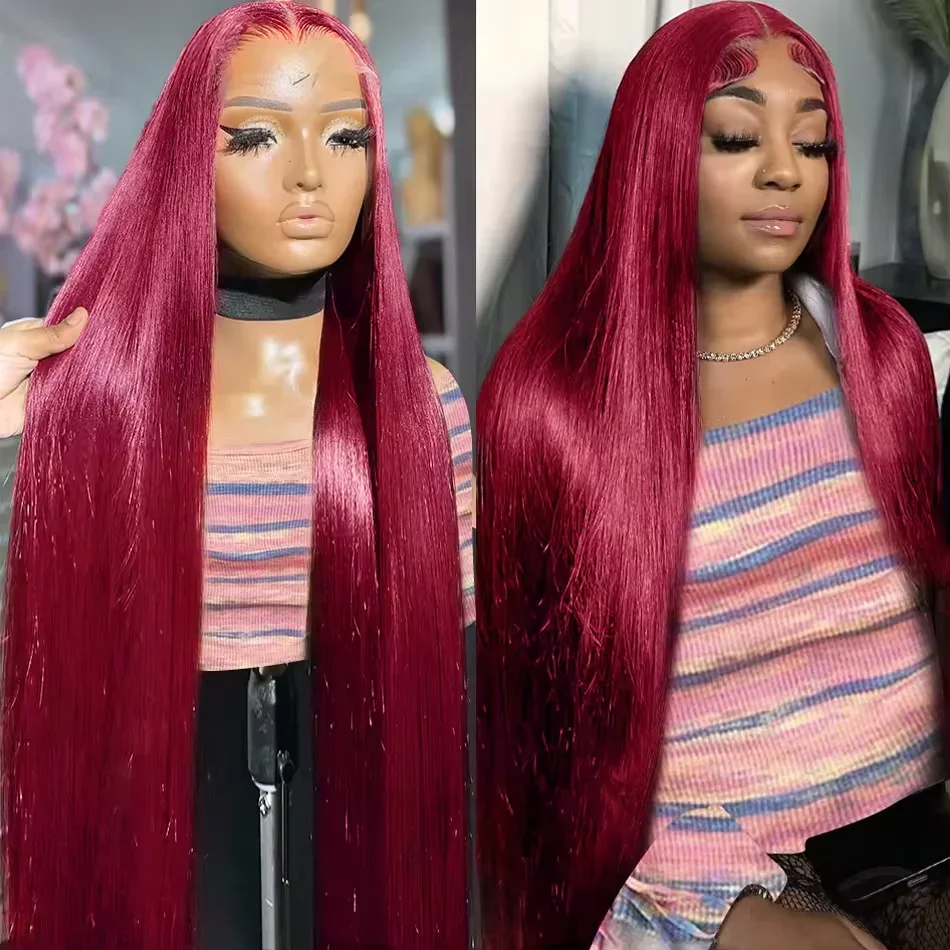13x6-hd-transparent-lace-burgundy-straight-200-density-46-inches-front-wigs-99j-red-colored-human-hair-frontal-wig-for-women