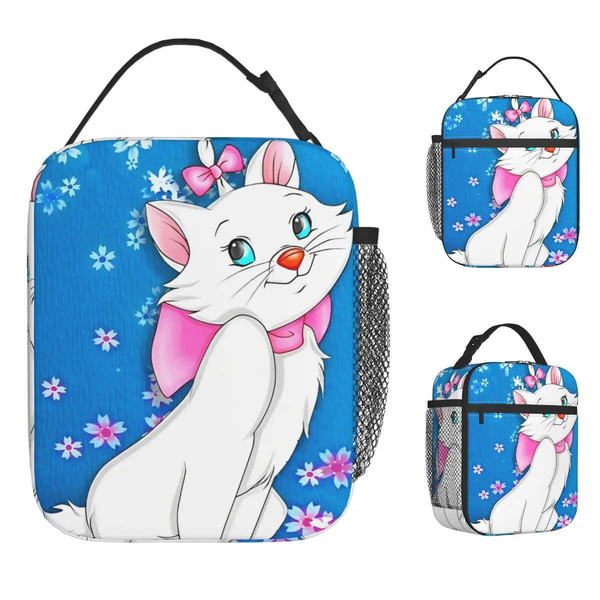 

Изолированные сумки для обеда с милым котом, герметичные многоразовые термосумки Marie Cat, сумка для обеда, сумки для хранения еды для пляжного пикника