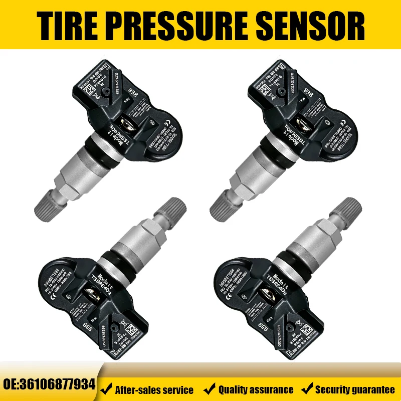 1/4 Stück Reifendrucksensor TPMS 36106877934 für BMW 1 2 3 4 5 Serie IX1 IX2 X5 X6 X7 Kompatibel mit 6877933 315MHZ